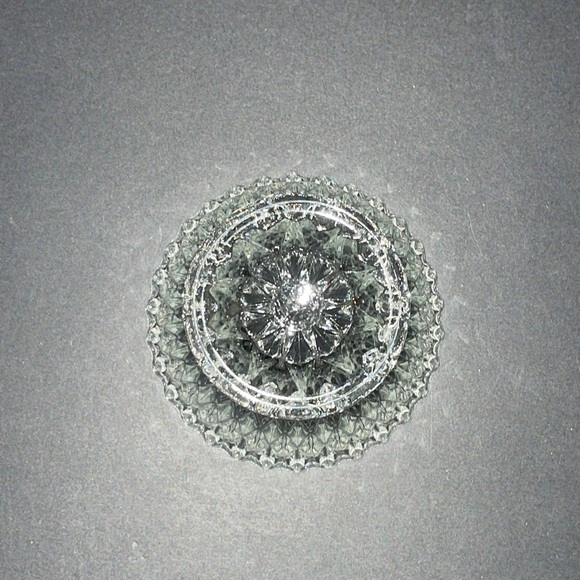 Crystal Glass Candle Holder Small Bowl Vintage Glassware - Picture 4 of 5